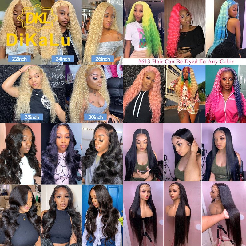 Cheap HD Transparent Lace Front Wig, Ombre Brown 13*4 Lace Front Wigs, Honey Blond Highlight Human Hair Wig