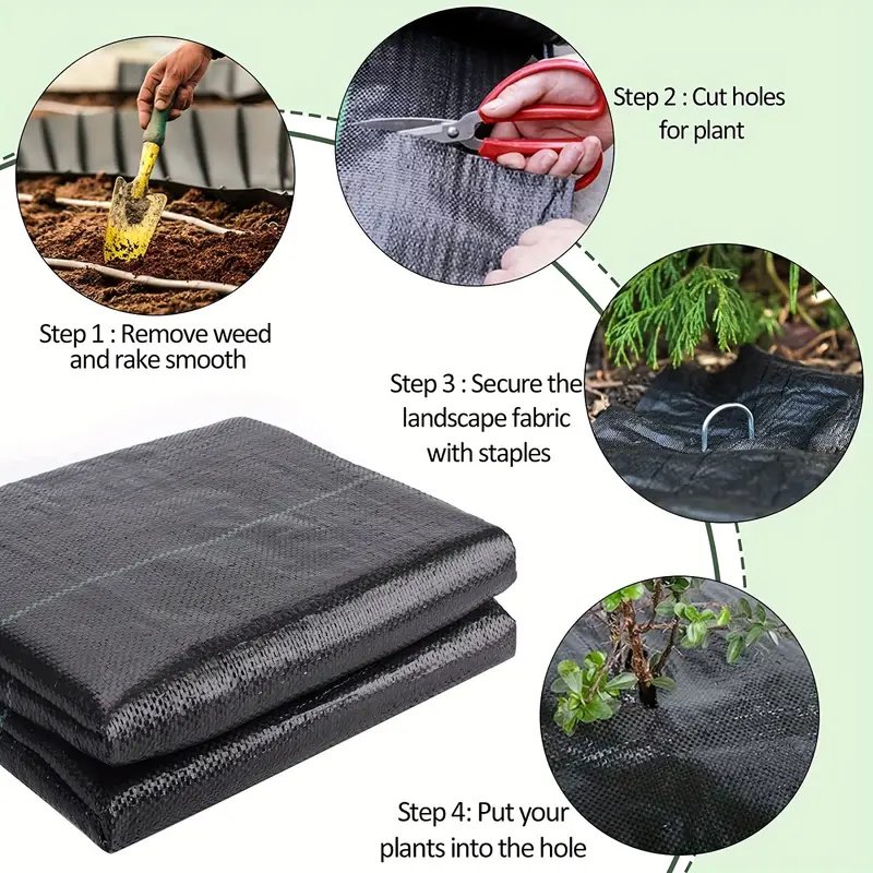 100gsm PP Ground Cover Agricultural Landscape Weed Barrier Fabric Sulzer 15x15cm Grid Ground Cover