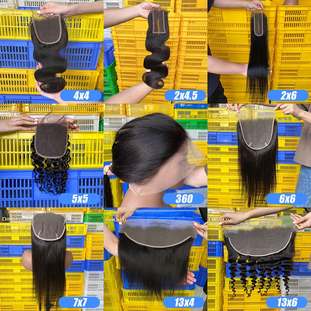 Cheap Indian Lace Closure 7x7,Hair Frontal Lace Closure Wollessal Thin Colors,Human Hair Closure 12" 13*4 2*6