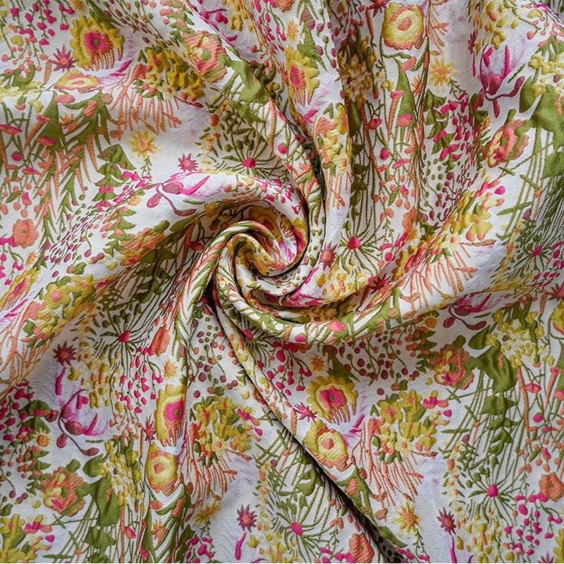 Luxury embroidery bridal lace designs brocade jacquard fabric for evening