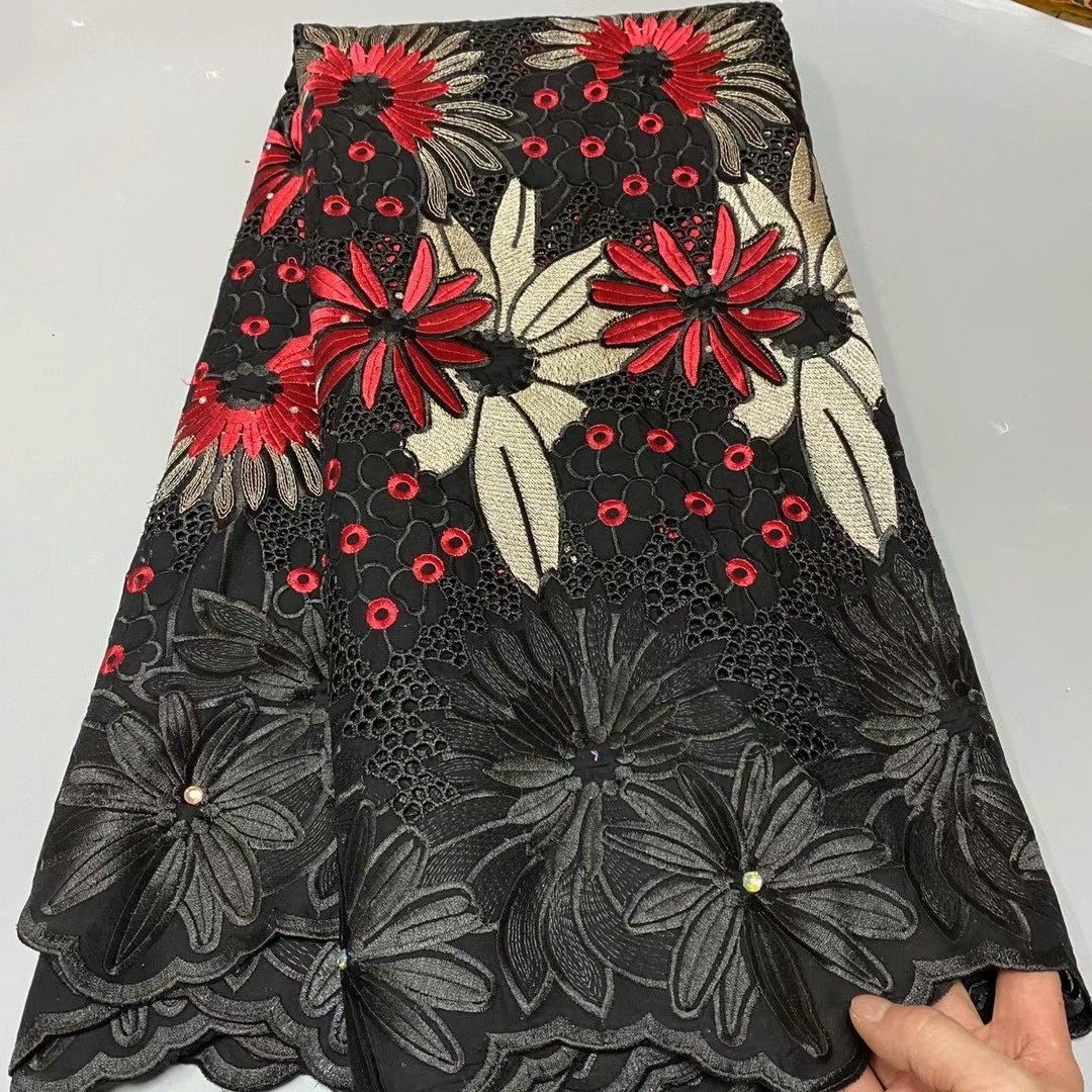 ACI Beauty Products African Loincloth Nigerian Lace Fabric 2023 Swiss Cotton Lace Fabric 5 Yards/Piece For Lady Party