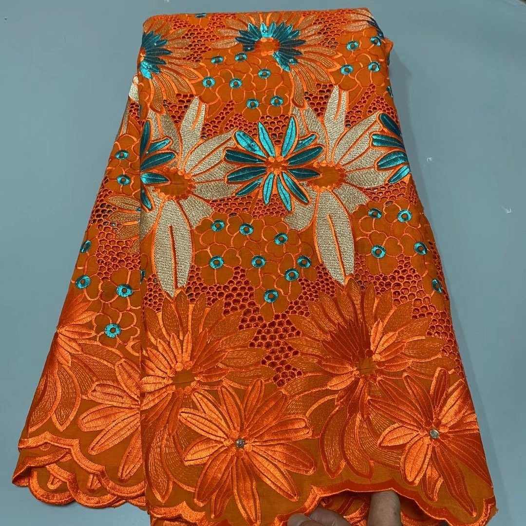 ACI Beauty Products African Loincloth Nigerian Lace Fabric 2023 Swiss Cotton Lace Fabric 5 Yards/Piece For Lady Party