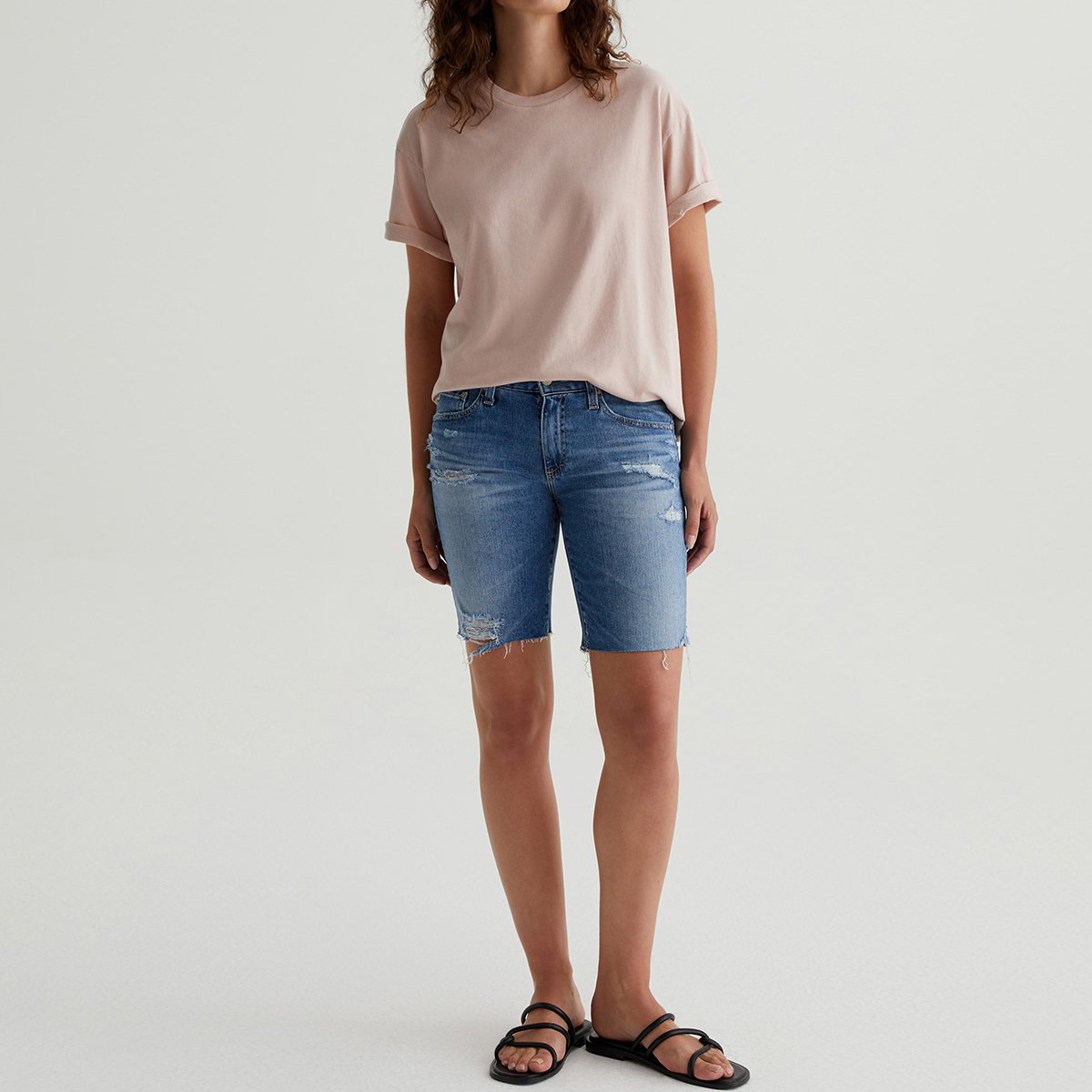 OEM/ODM Custom Vintage Pink Women's Relaxed Fit Crewneck Tee - Drop Shoulders, 100% Cotton Knit, S&Z-Twist Yarns