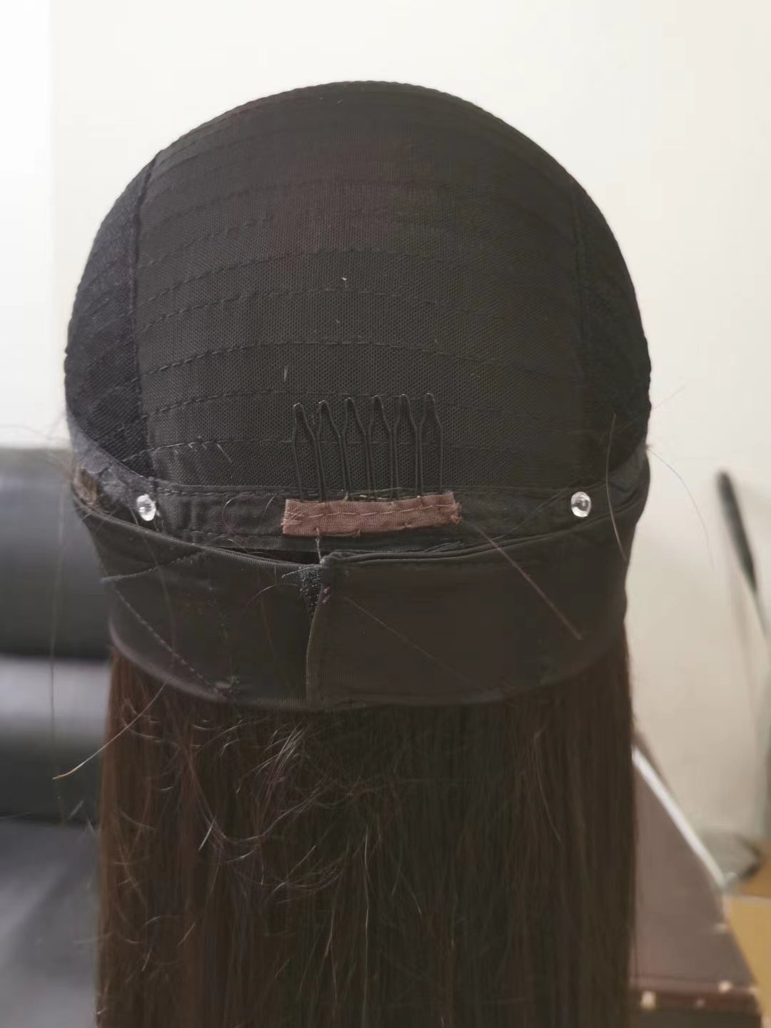 Swiss Lace Wig 100% Human Hair Headband Short Black Brazilian Hair 1 Piece Swiss Lace Wig Transparent Wholesale Straight Style