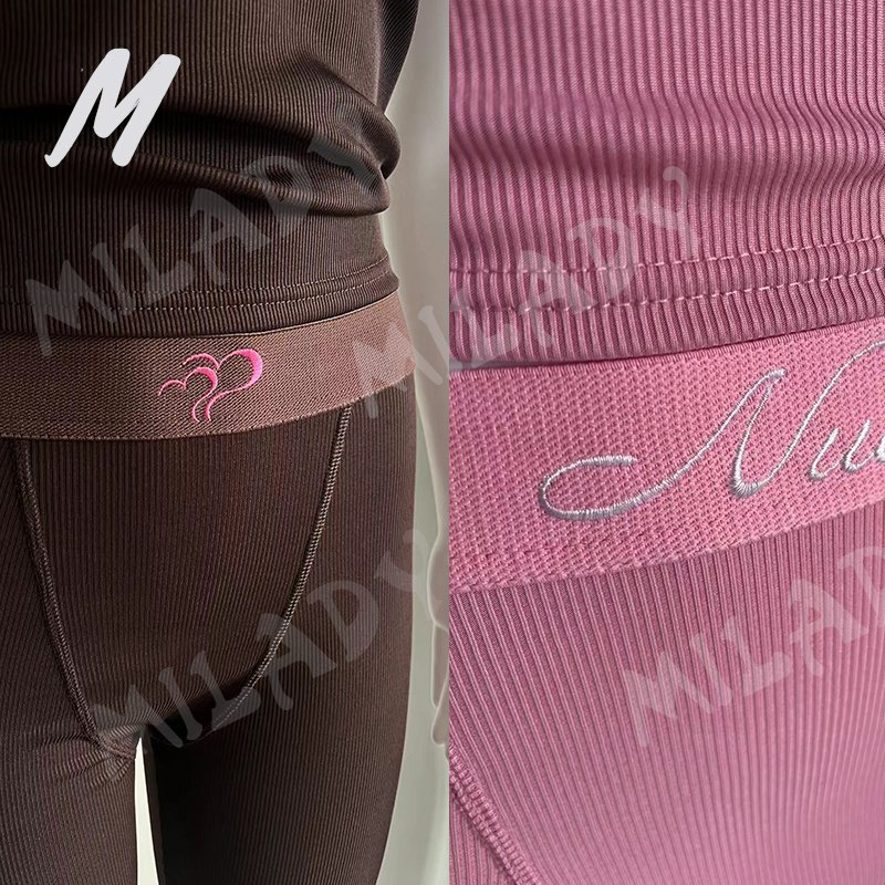Cotton Ribbed Knit Lounge wear Women's Two Piece Set Leggings and Short Sleeve Casual Loungewear Sets