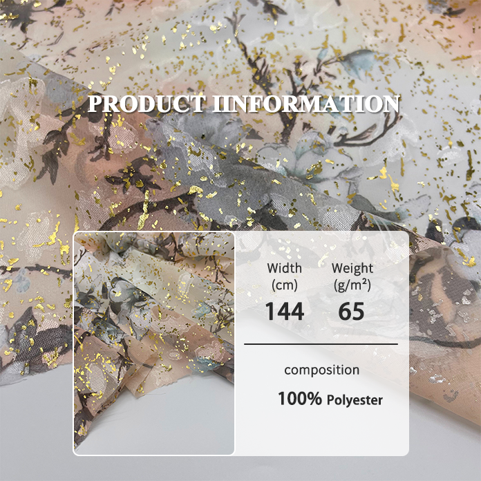 Muslim wholesale floral printing 100% polyester 75d density striped white chiffon fabric for women weddings fabric