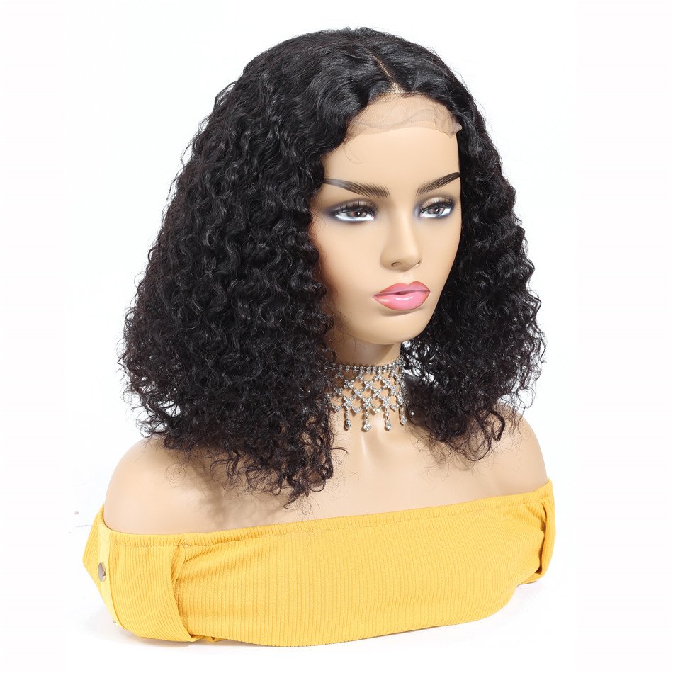 Brazilian Natural Human Hair Kinky Curly Short Bob Wigs Human Hair Lace Front Wigs Glueless Hd Lace Frontal Wigs For Black Women