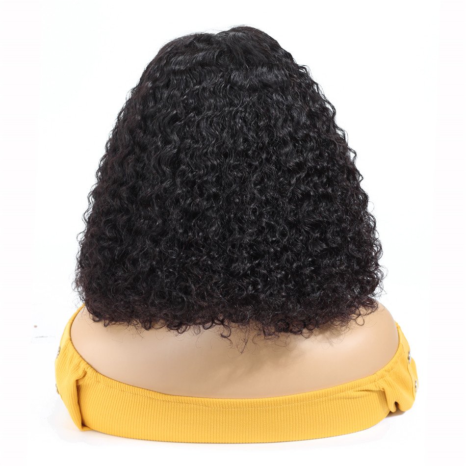 Brazilian Natural Human Hair Kinky Curly Short Bob Wigs Human Hair Lace Front Wigs Glueless Hd Lace Frontal Wigs For Black Women