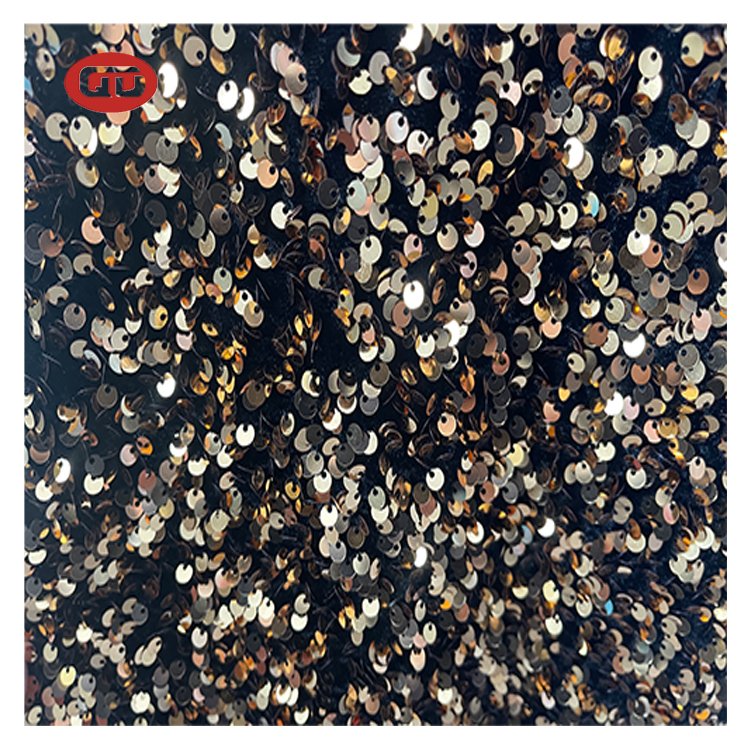 2023 Hot Sale China Wholesale Sequin Velvet Fabric stock lace fabrics embroidery for women party dress