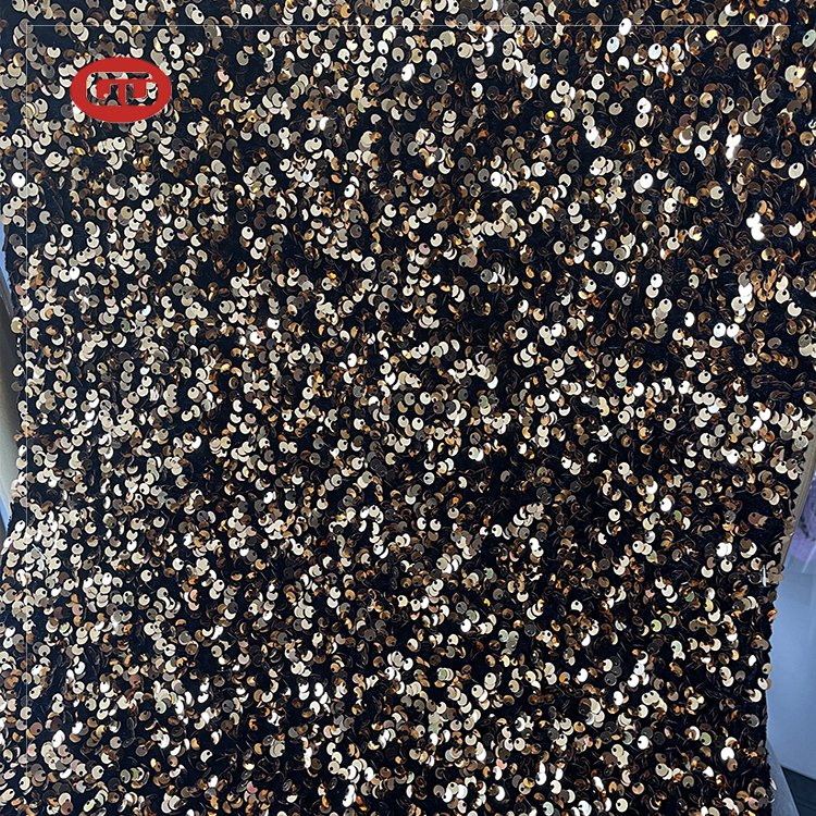 2023 Hot Sale China Wholesale Sequin Velvet Fabric stock lace fabrics embroidery for women party dress