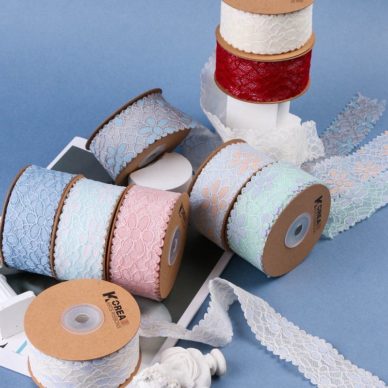Wholesale high quality lace lace ribbon butterfly clip hairpin raw material diy gift wrapping ribbon