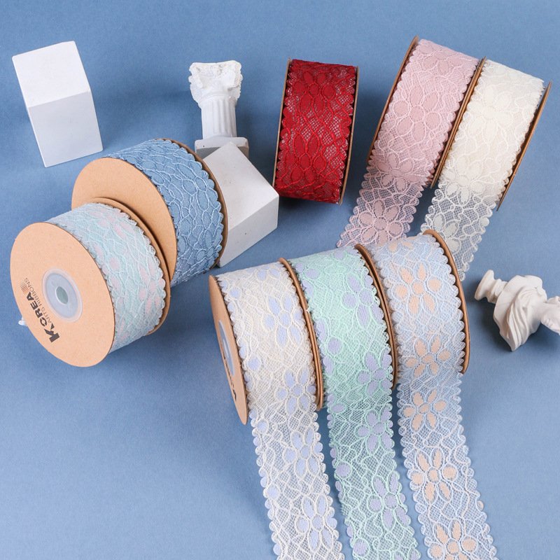Wholesale high quality lace lace ribbon butterfly clip hairpin raw material diy gift wrapping ribbon