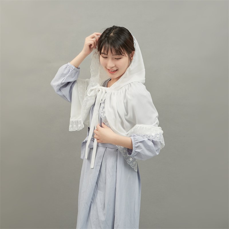 Wholesale Retro Embroidery accessories shirt women collar neckline chiffon lace collar false collar