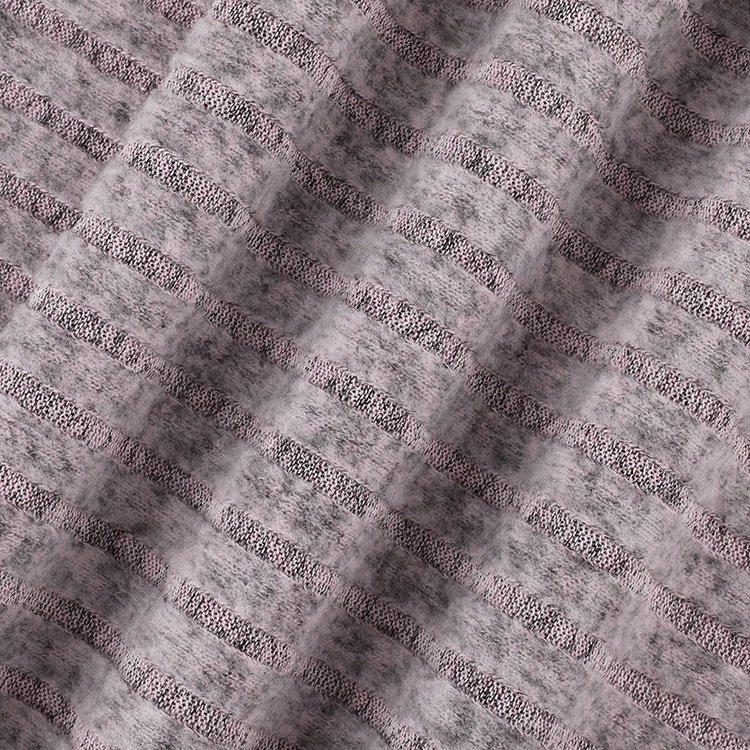 Fashion Design 35%Viscose 60%Polyester 5%Spandex Blended Stretch Comfort Brushed Colored Cotton Coarse Strip Ribbed Knit Fabric