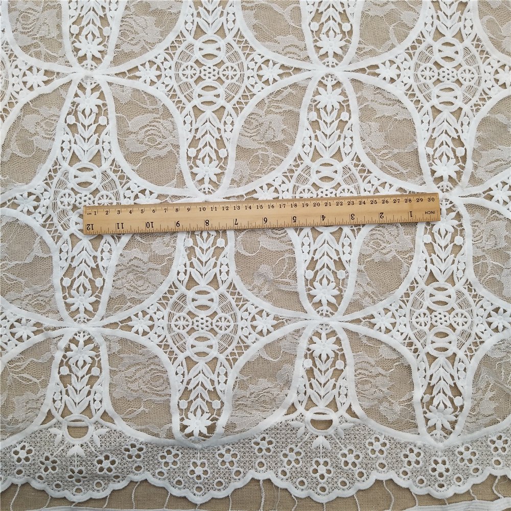 Water Soluble Embroidery Lace Fabric Stock Factory Low Price Direct Sales Flower Sustainable Embroidered Sequin Embroidery 3days
