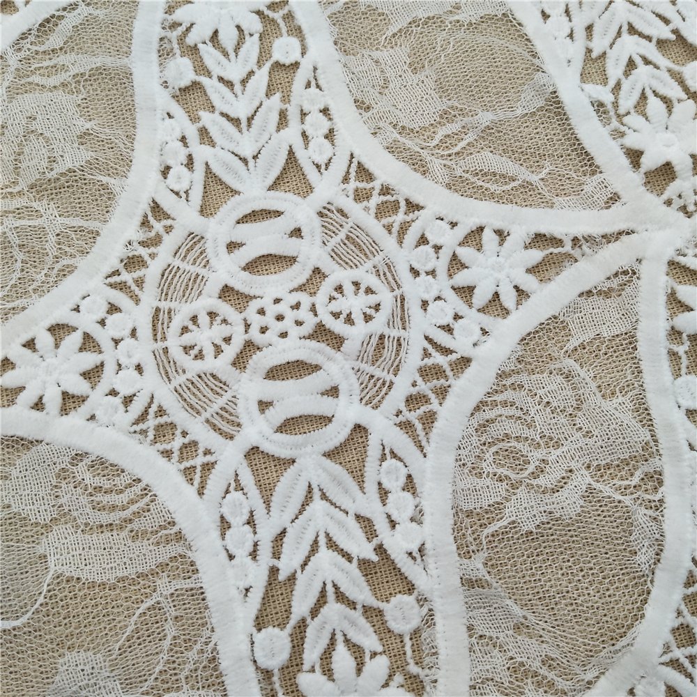 Water Soluble Embroidery Lace Fabric Stock Factory Low Price Direct Sales Flower Sustainable Embroidered Sequin Embroidery 3days
