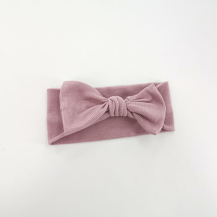 Organic Cotton Knitted Rib Knotted Baby Headband Knot