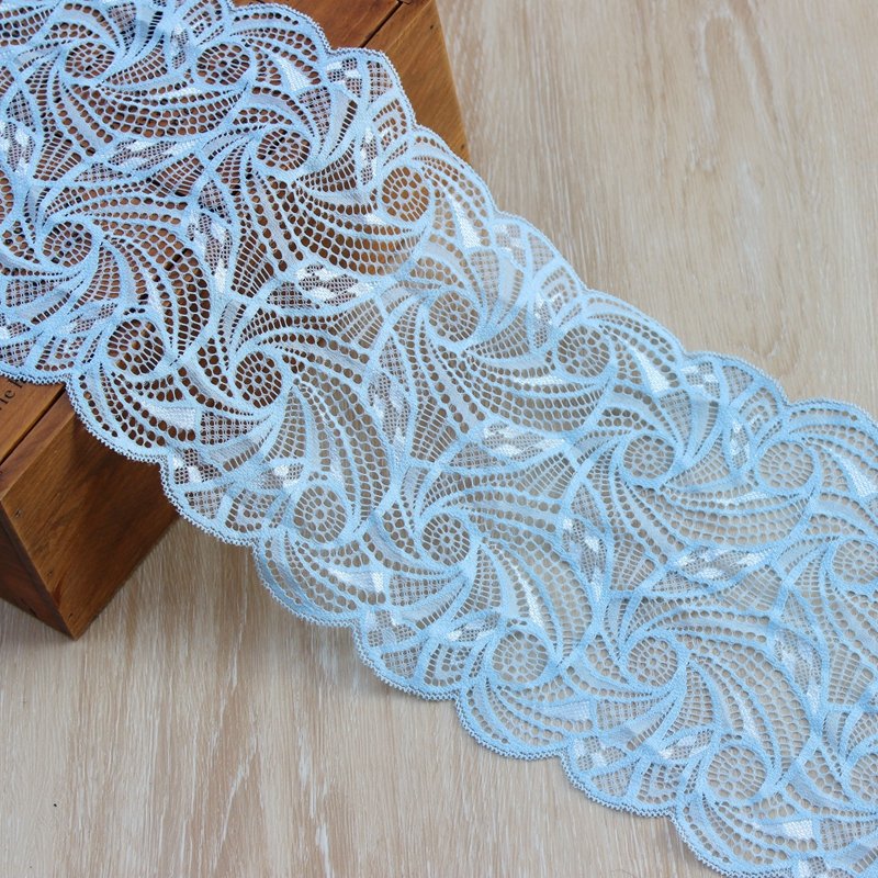 Zeal Wholesale Guipure Flower Spandex Colorful Elastic Broad Double Ways Lace Trims For Garment