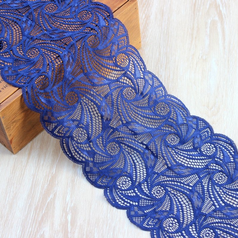 Zeal Wholesale Guipure Flower Spandex Colorful Elastic Broad Double Ways Lace Trims For Garment