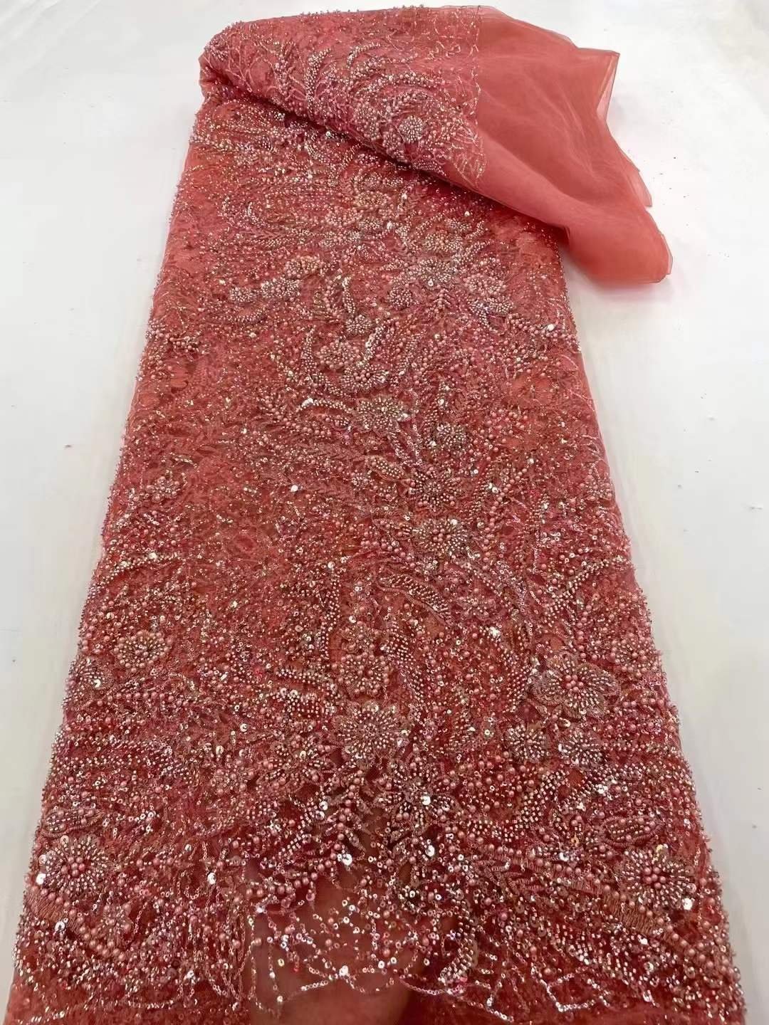 2024 new Luxury African Sequins Lace Fabric Golden Net Embroidery fabric For Nigerian Wedding Party Dress