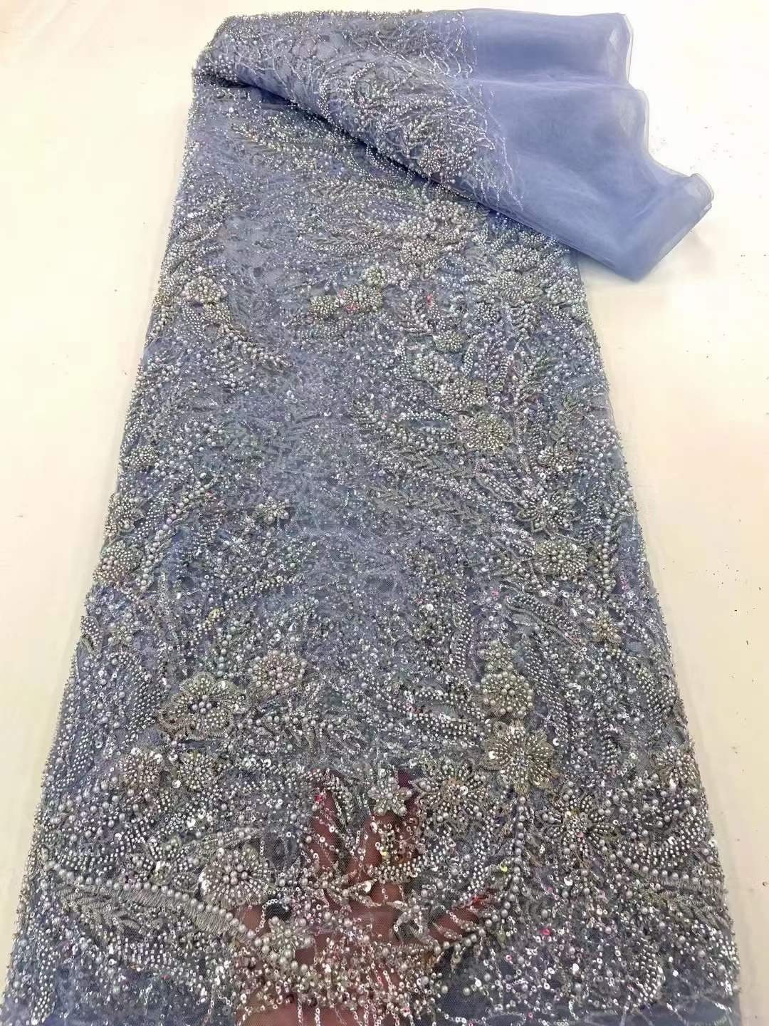 2024 new Luxury African Sequins Lace Fabric Golden Net Embroidery fabric For Nigerian Wedding Party Dress