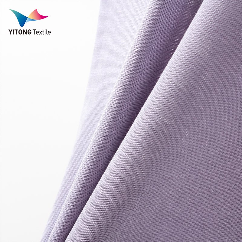 Wholesale 150 gsm Rib Knit Fabric Air Permeability Soft Pajamas Fabric 100% Tencel Fabric