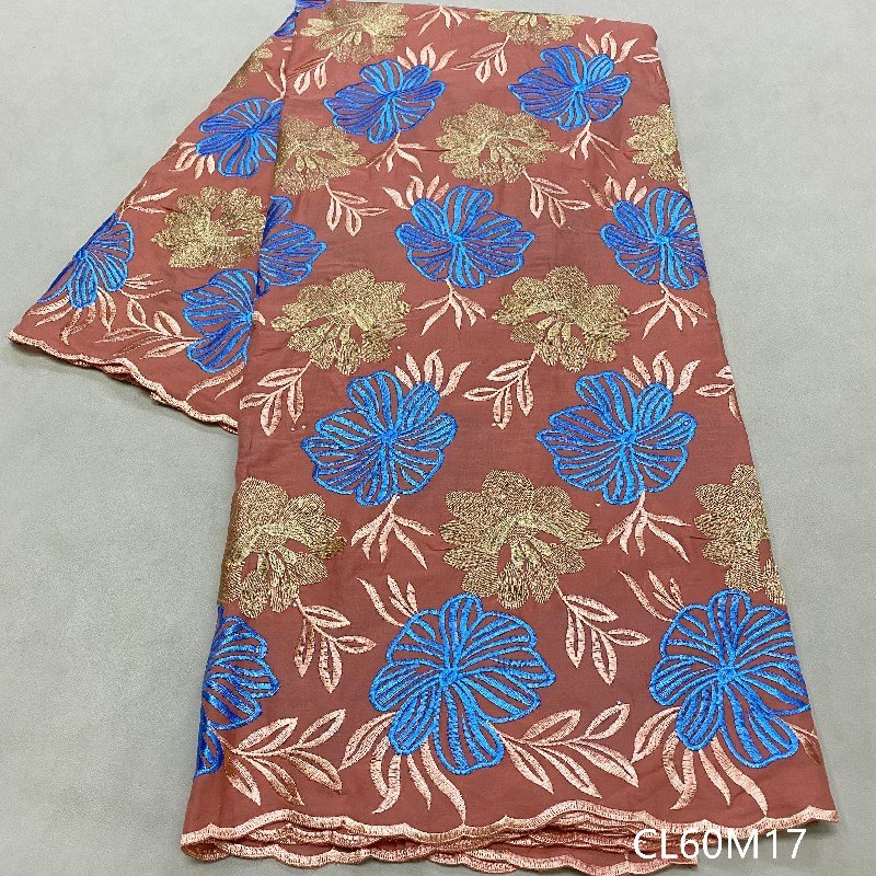 Chenlee voile lace fabric african swiss 5 yards embroidery fabric cotton