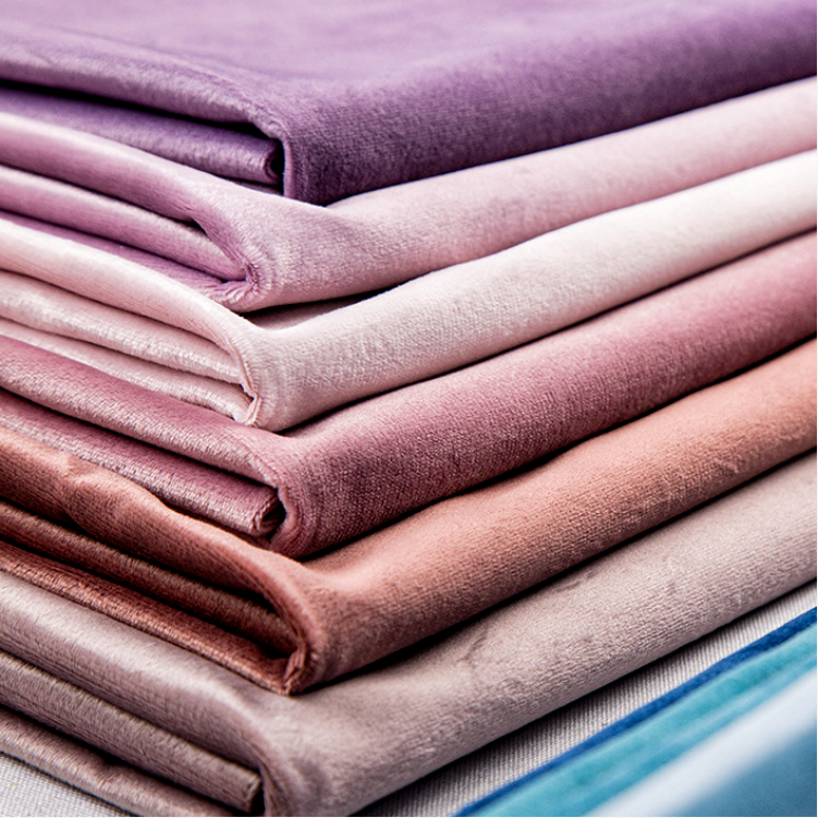 China Suppliers 94%Polyester, 6%Spandex Material 500Gsm Knitted Warp Soft Touch Stretch Elastic Velour Velvet Fabric/