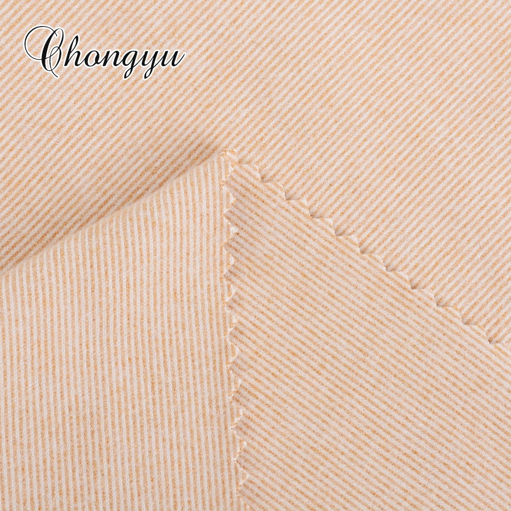 2020 fashion stripe style 95 polyester 5 spandex rib knitted fabric