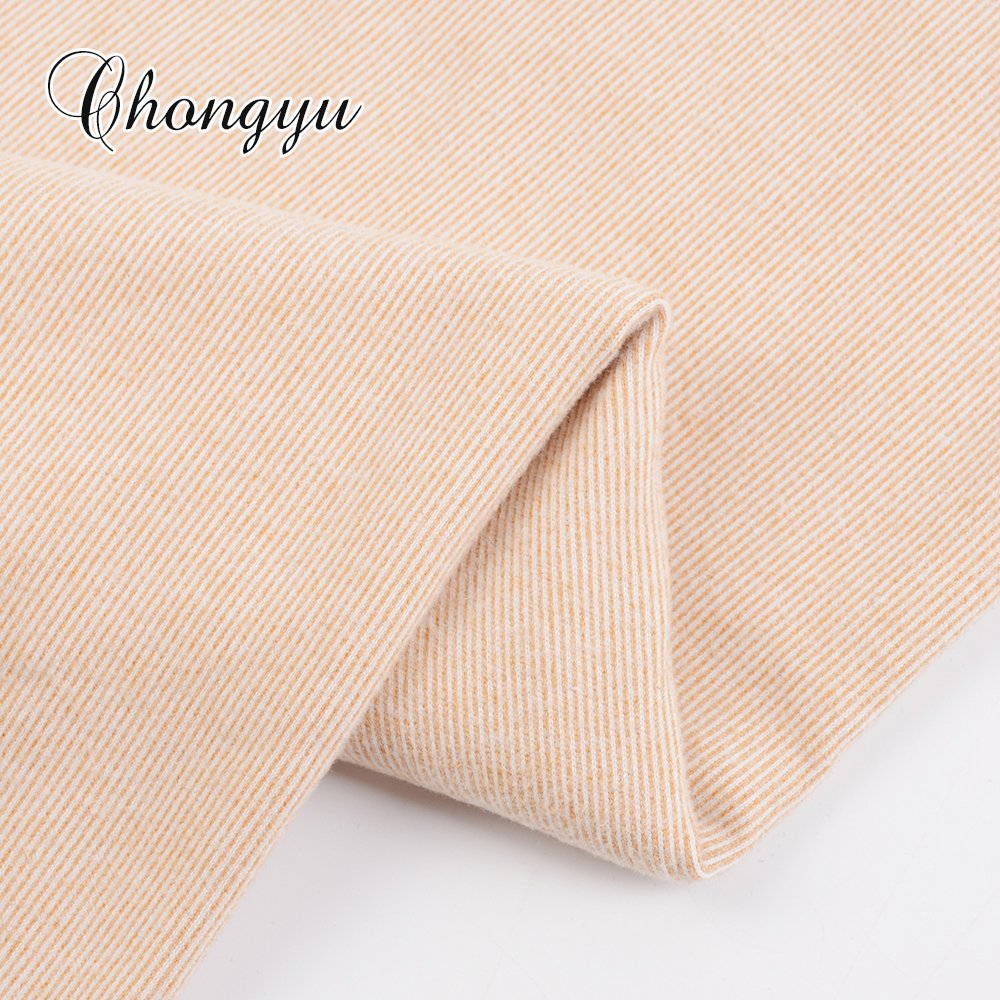 2020 fashion stripe style 95 polyester 5 spandex rib knitted fabric