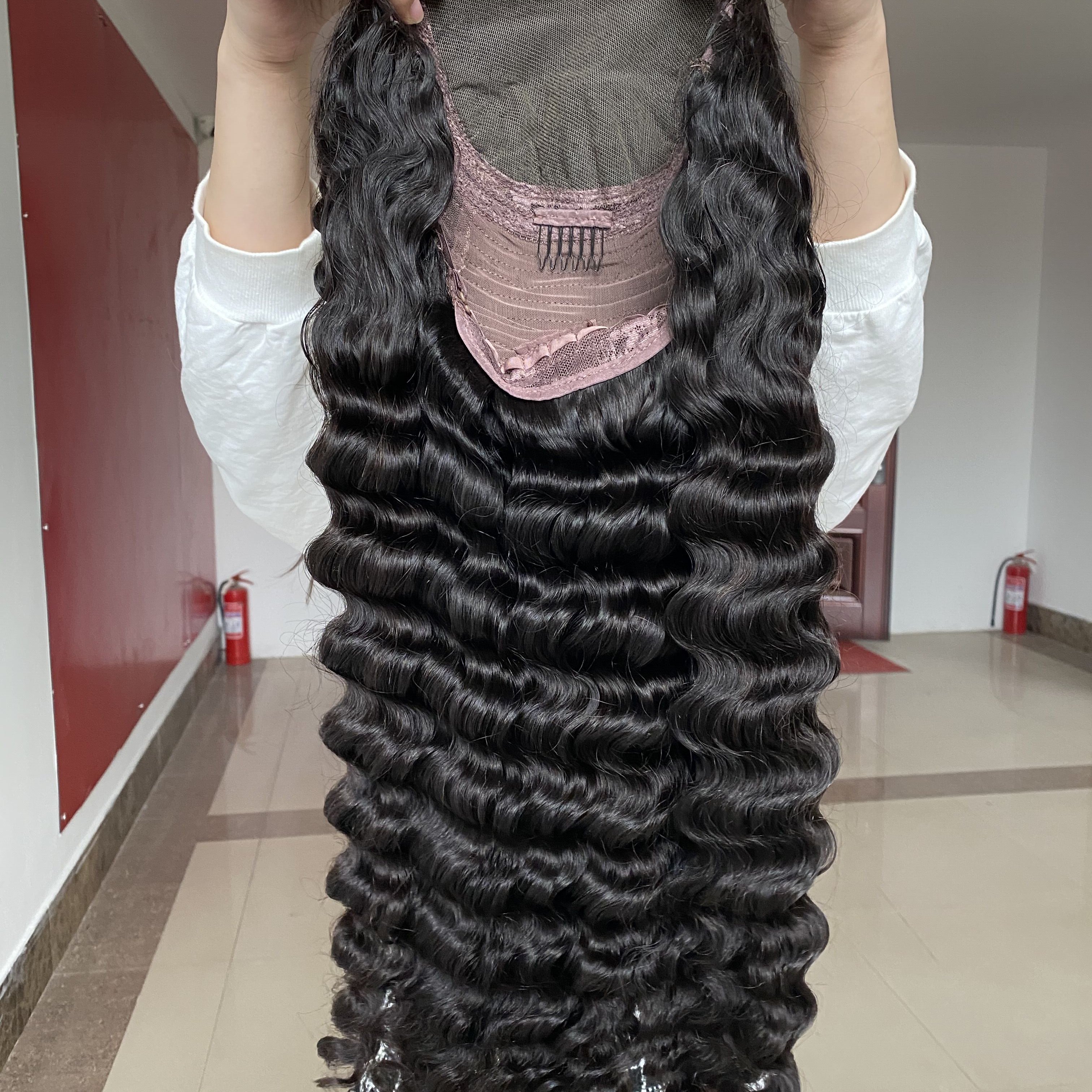Deep Wave Wig Human Hair Extension Weave Human Hair Lace Frontal HD Wigs For Black Woman