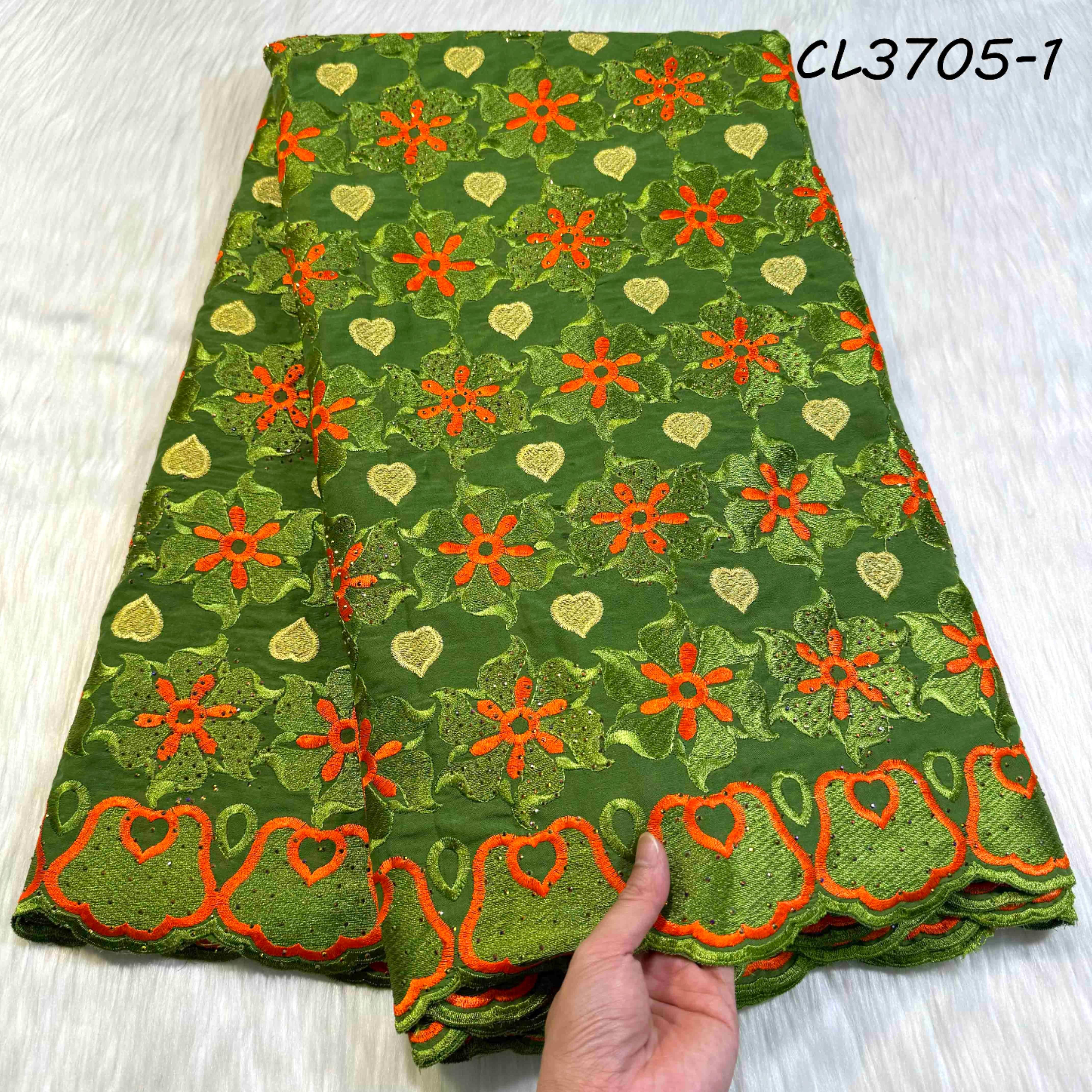 2024 Latest Nigeria Swiss Laces High Quality Switzerland Cotton African Dry Lace Fabric For Man Women