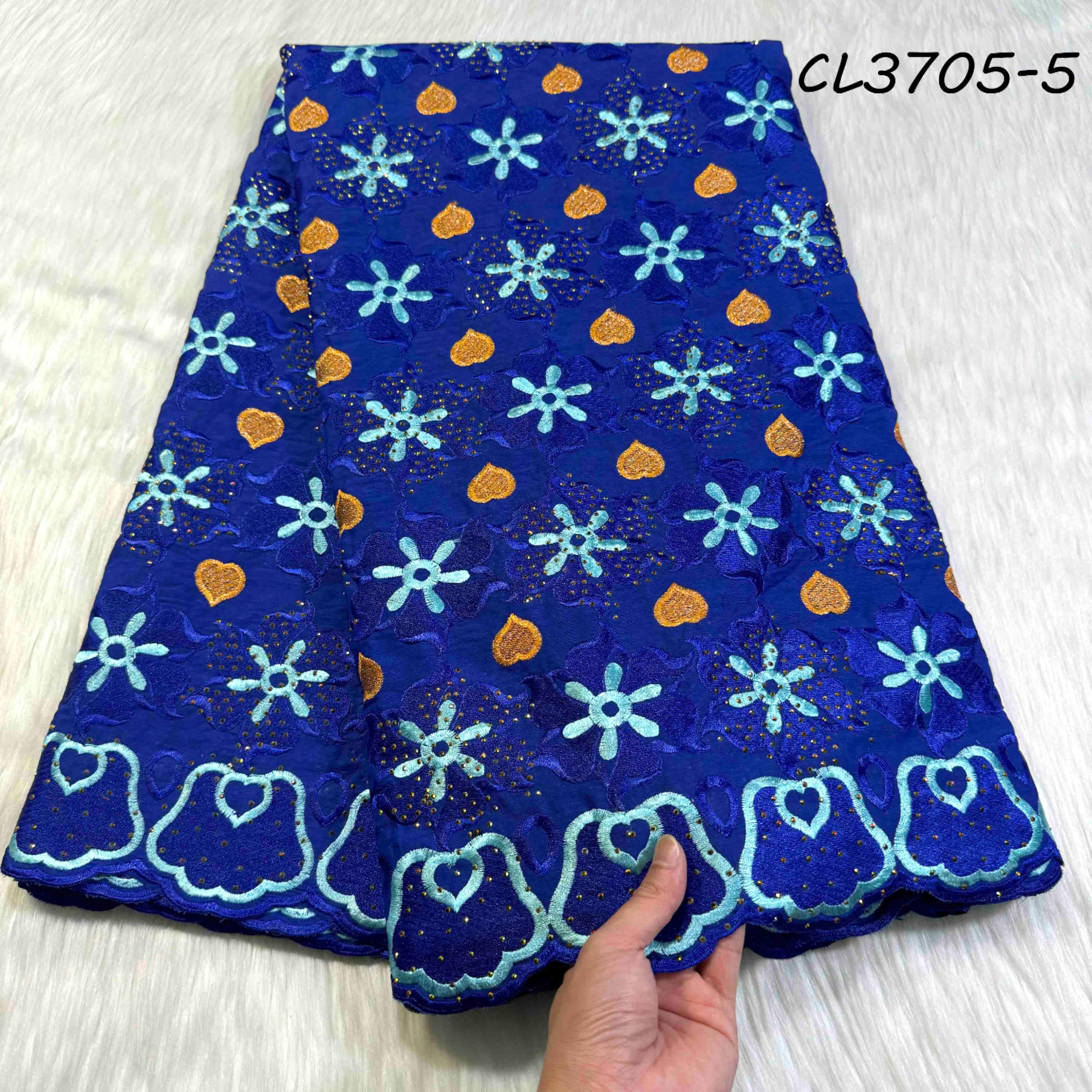 2024 Latest Nigeria Swiss Laces High Quality Switzerland Cotton African Dry Lace Fabric For Man Women