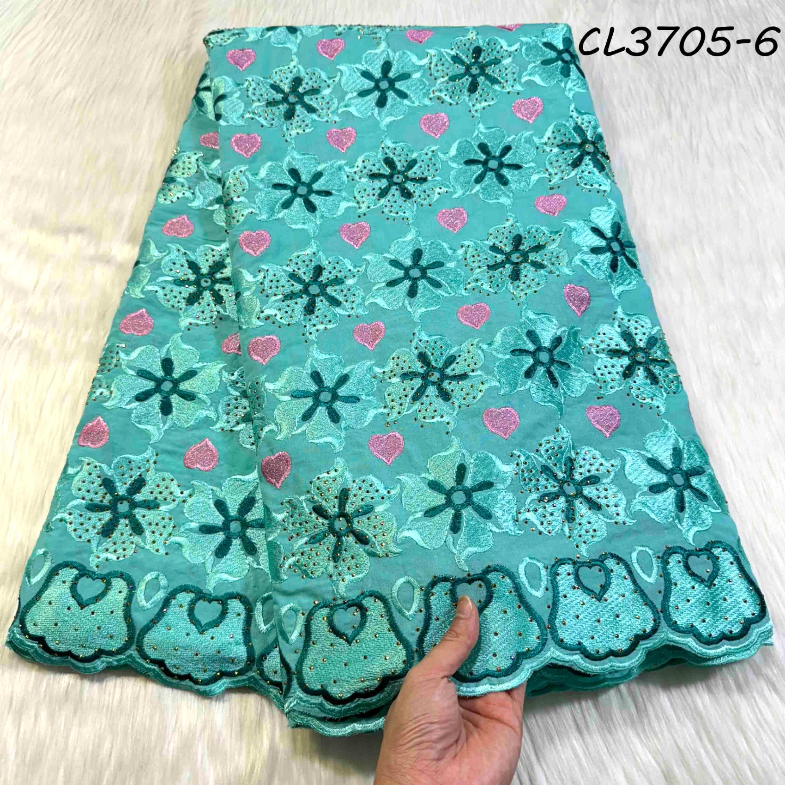 2024 Latest Nigeria Swiss Laces High Quality Switzerland Cotton African Dry Lace Fabric For Man Women