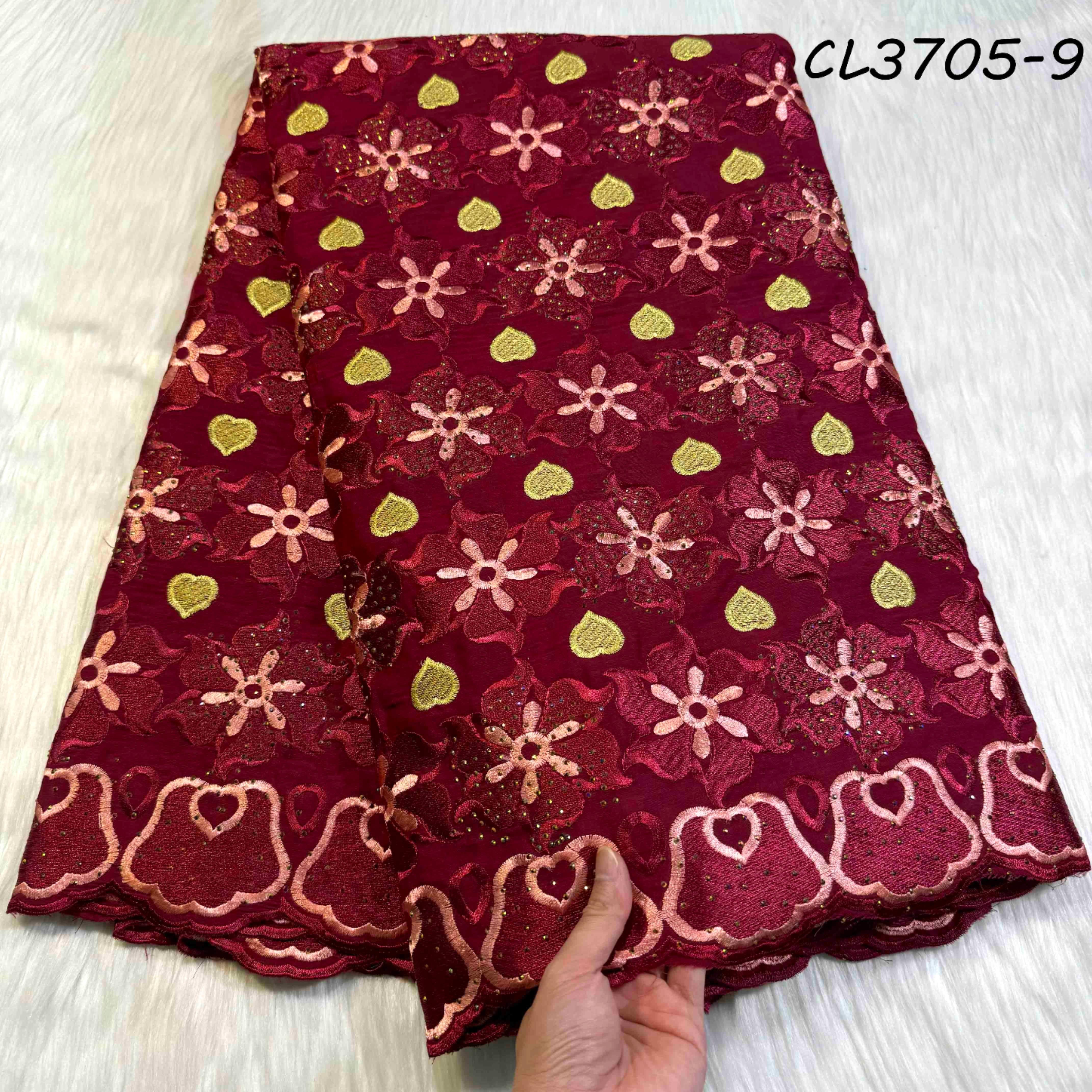 2024 Latest Nigeria Swiss Laces High Quality Switzerland Cotton African Dry Lace Fabric For Man Women