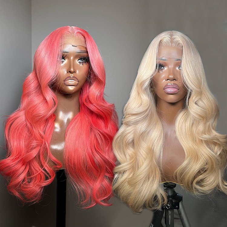 Pre Pluck 613 Blonde Hunan Hair Wig Hd Lace Frontal Loose Body Deep Burmese Curly Wave Color Glueless 360 Full Lace Front Wig