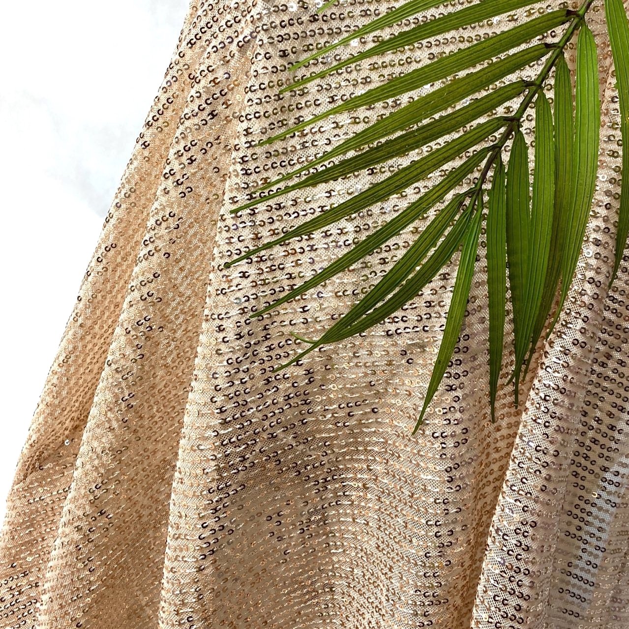 Wholesale multi colors glittering stripe polyester sequin net mesh embroidered fabric for dress