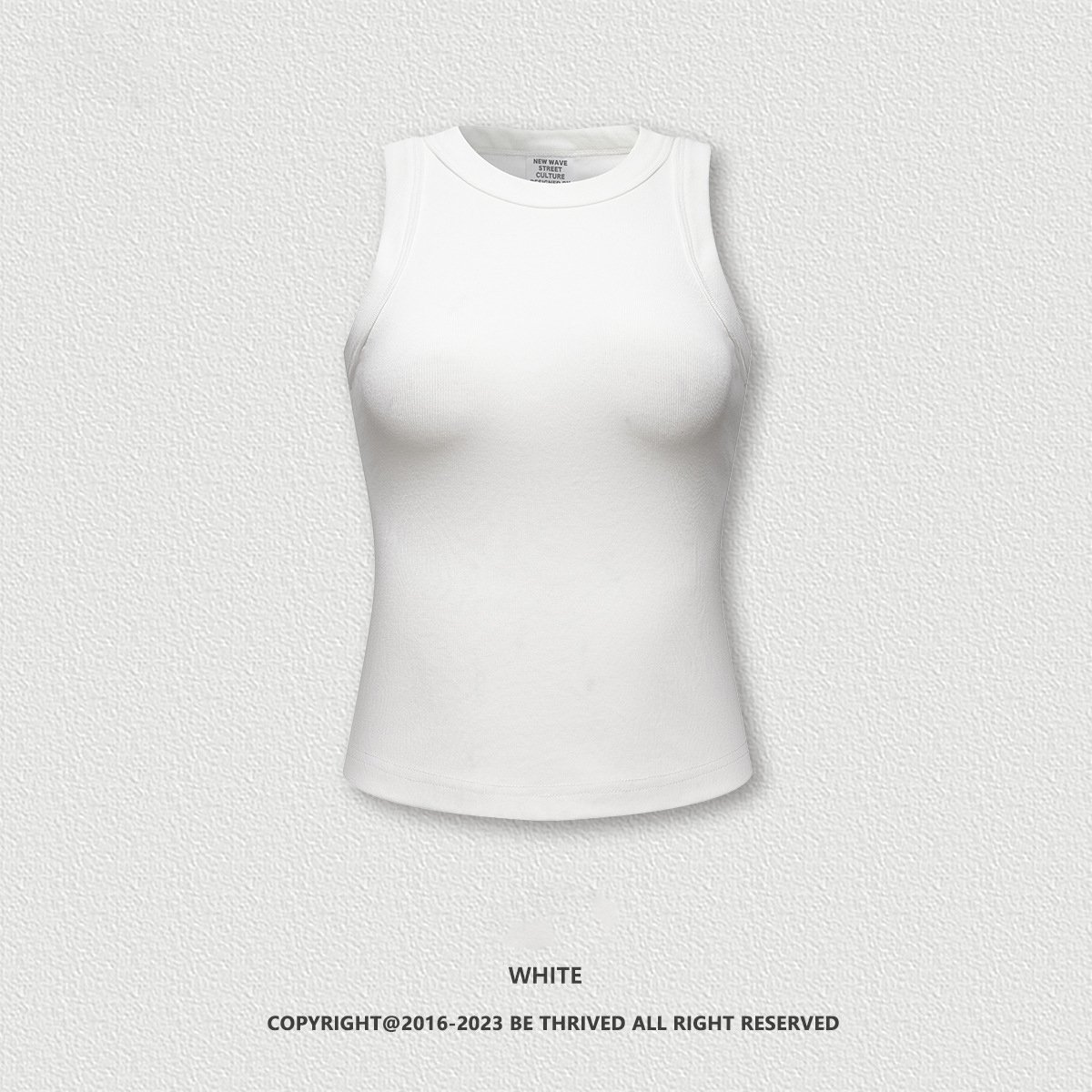 2023 Hot Custom Logo Summer Lady Casual Ribbed Crop Tank Top Women