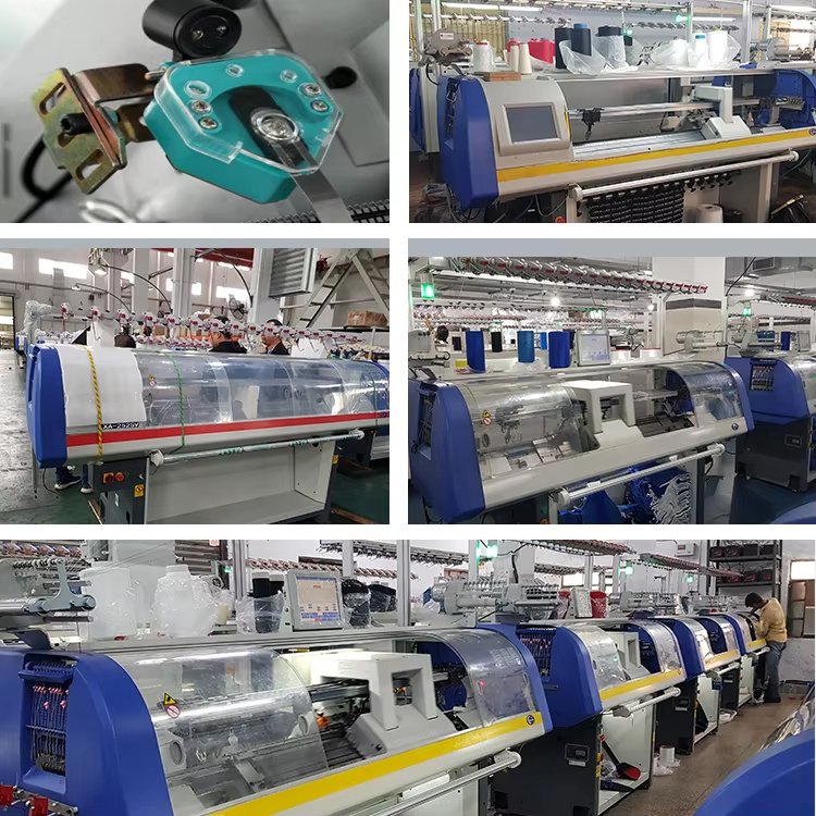Tricot warp wholegarment cotton fabric computerized flat knitting textil intarsia machine for t shirts flat knit rib machine