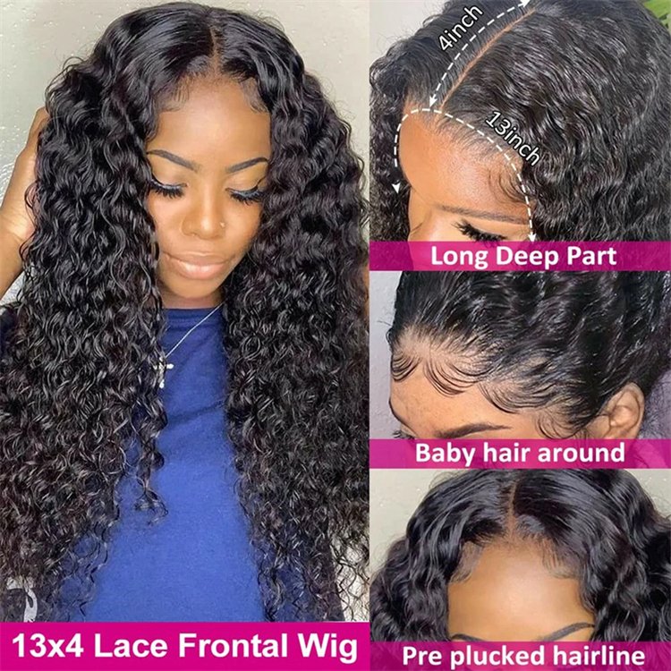 Wholesale Brazilian Human Hair Full Lace Wigs With Baby Hair,13x6 13x4 Transparent HD Closure Wig,Deep Wave Cheap Full Lace Wig
