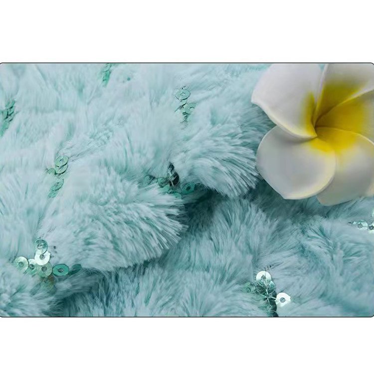 Recycled Home Textile Embroidered Fabric Cross Pattern Custom Fleece Material Sequin Pattern Fabric