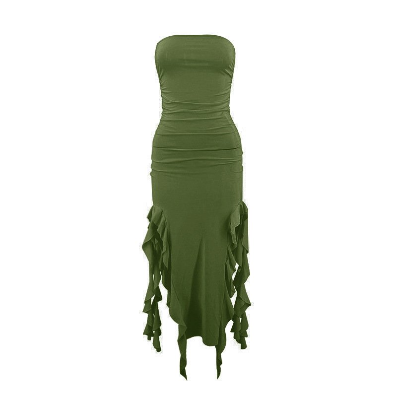 2024 New Design Modal Cotton Rib Women Clothes Ladies Lounge Sleeveless Dress Bodycon Casual Tube Top Dress