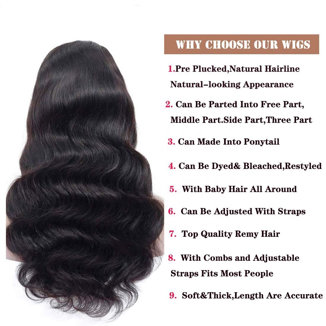 Hd Full 360 Lace Frontal Wig Raw Brazilian Virgin Body Wave Human Hair Transparent Lace Front Wig Natural Human Hair Wig Vendor