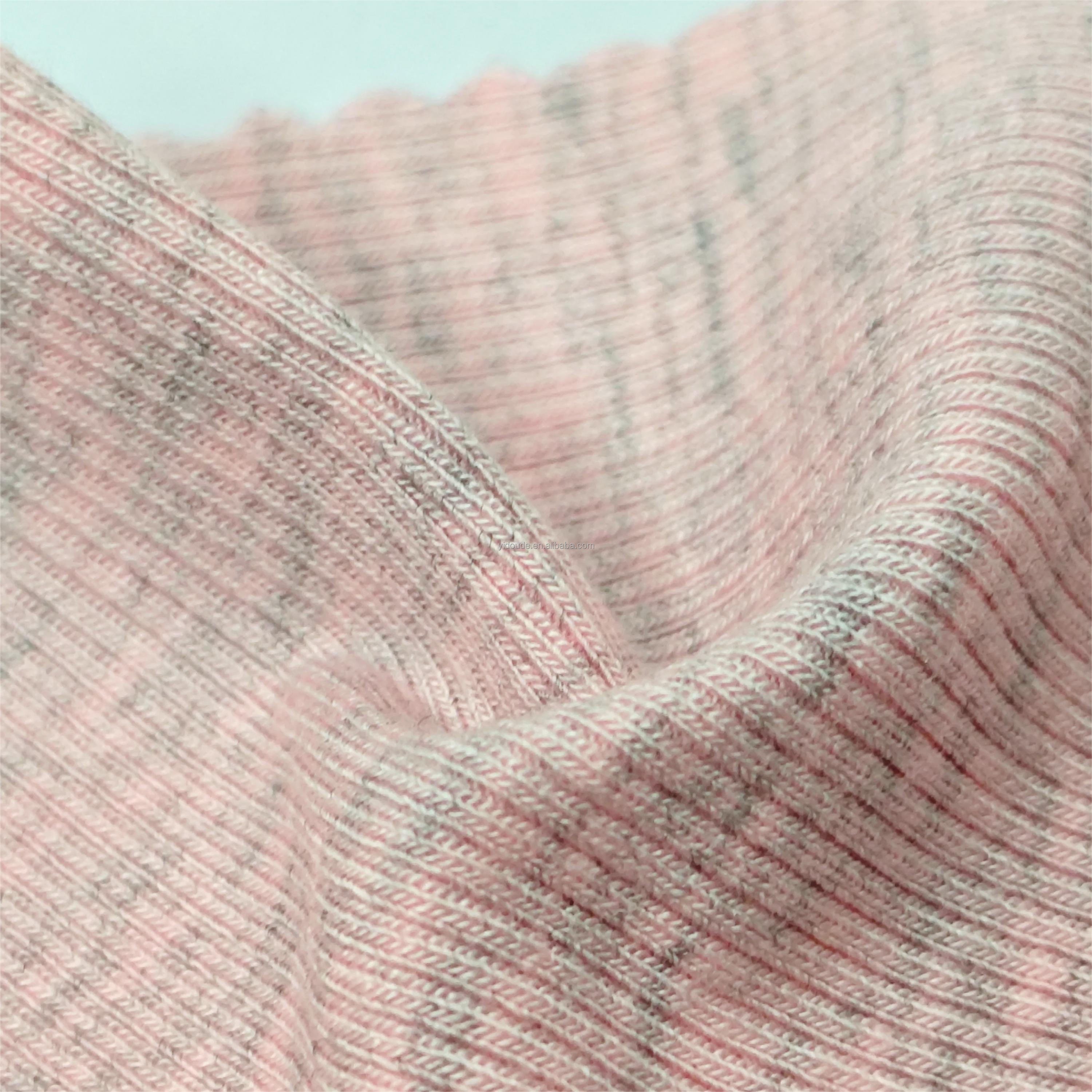 YWH978# 2x2 rib cotton spandex knit fabric
