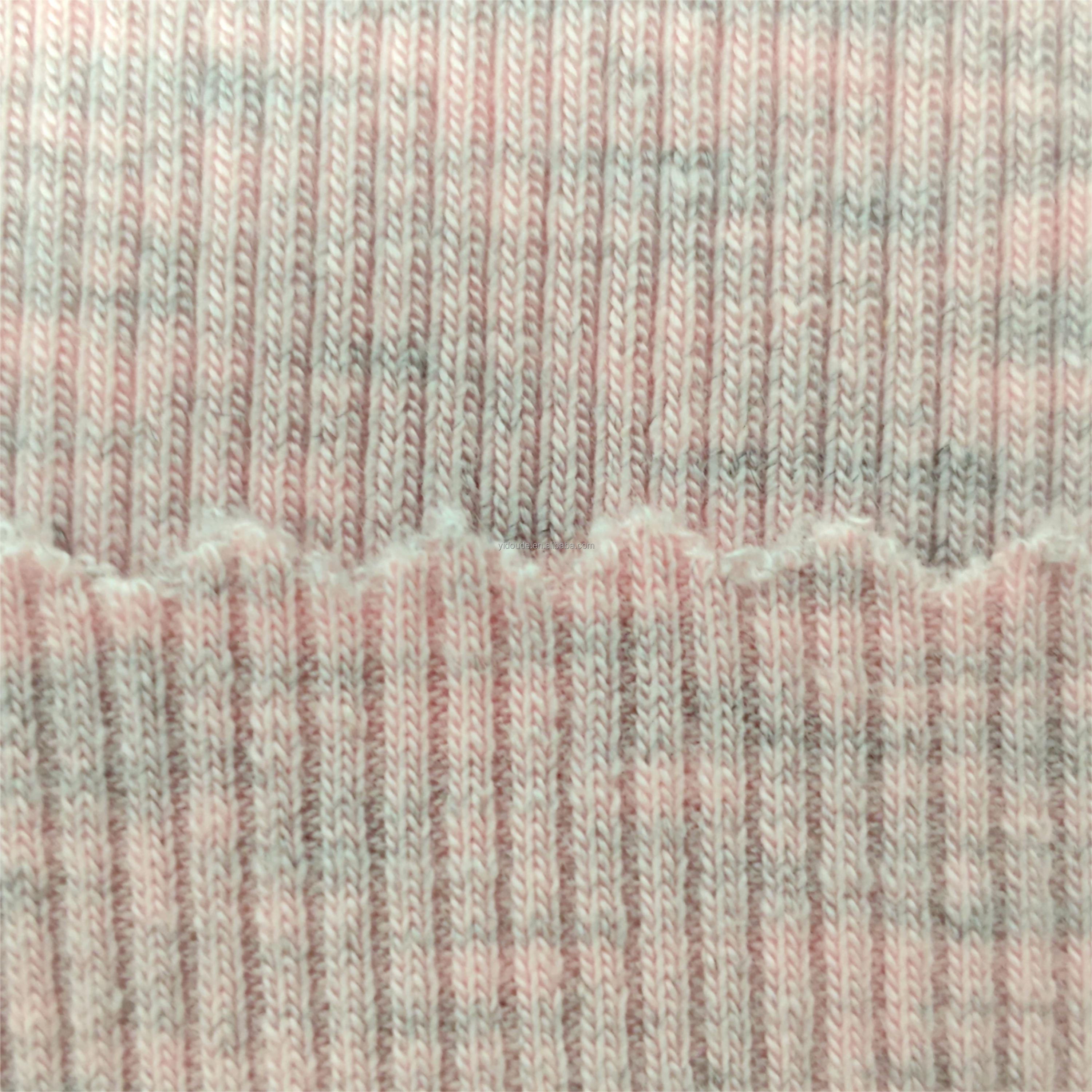 YWH978# 2x2 rib cotton spandex knit fabric