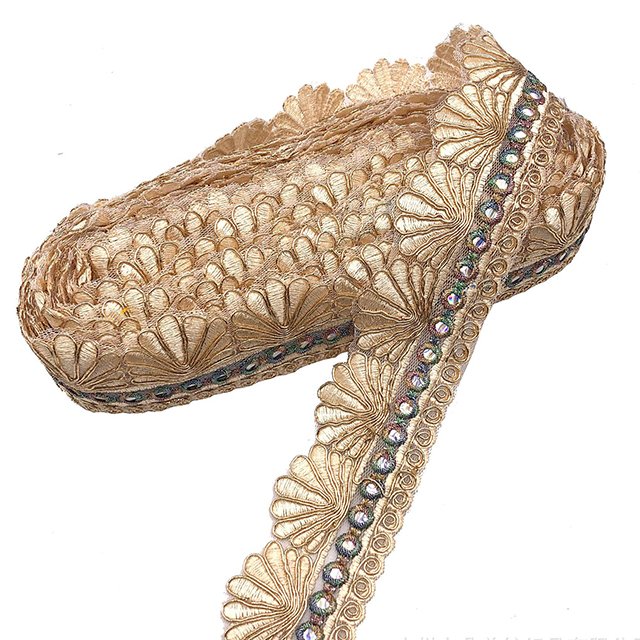 Embroidered Fabric Woven Ribbon Vintage Ethnic Embroidery Lace Ribbon For Clothes Bag Accessories
