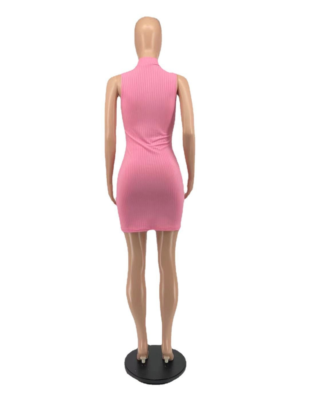 2023 Mew V Neck Mini Sexy Casual Ribbed Women 2023 New Arrival Ladies Evening Wholesale Clothing Dress Apparel
