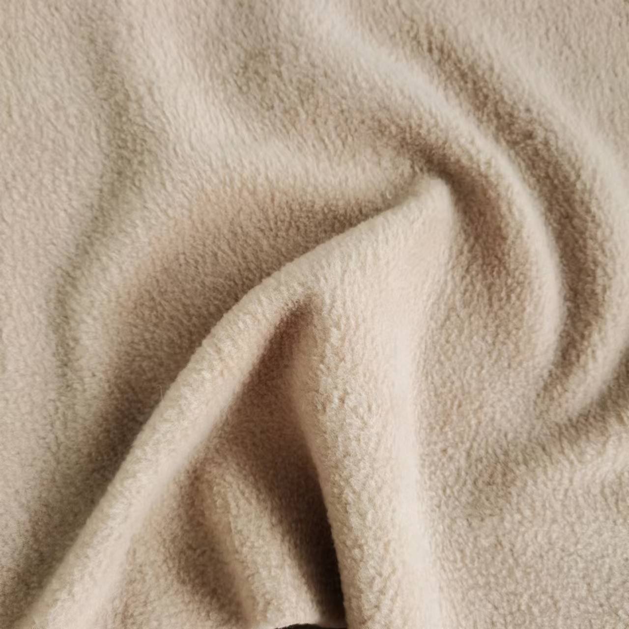 High quality one side anti pilling dyed 100% polyester washable 280 gsm polar fleece stretch fabric for winter women clothing