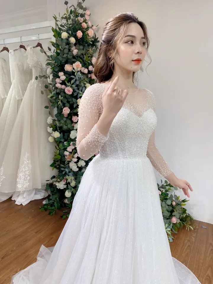 New special design practical exquisite peplum bridal latest wedding dress A-line beads beading lace by handmade TNBPno34