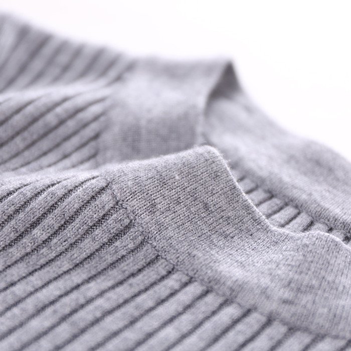 Custom LOGO women winter round neck knitted sweater dress clothing long sleeve ribbed knit ladies one piece dress robe hivernal